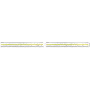 imageWestcott Acrylic Data Highlight Reading Ruler with Tinted Guide 15 Clear Pack of 2