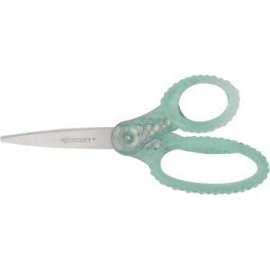 imageWestcott GEM CrystalDesign 7Inch Pointed Student Scissors for Ages 12 Classroom Essential with Comfortable Grip Ideal for Left or Right Hand Back to School School Supplies PinkGreen Gem