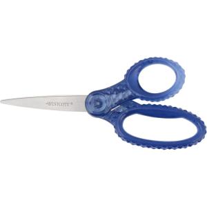 imageWestcott GEM CrystalDesign 7Inch Pointed Student Scissors for Ages 12 Classroom Essential with Comfortable Grip Ideal for Left or Right Hand Back to School School Supplies PinkBlue Gem