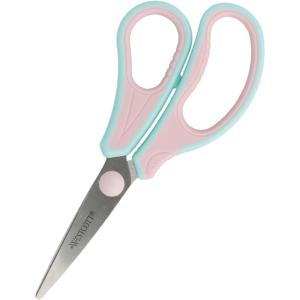 imageWestcott GRIPEEZE E21574 00 Childrens Scissors Pastel Pink RightHanded Scissors with Ergonomic Handle for School Children 14 cm Ideal for Childrens HandsPastel Pink