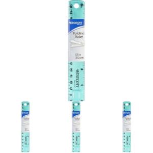 imageWestcott Plastic Folding Ruler Colors Vary 15390 Pack of 4Box of 12 Pack of 4