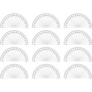 imageWestcott Protracter Set Easy to Read Markings Sturdy Design for Crafting Classroom Back to School School Supplies 6Inch 12Pack