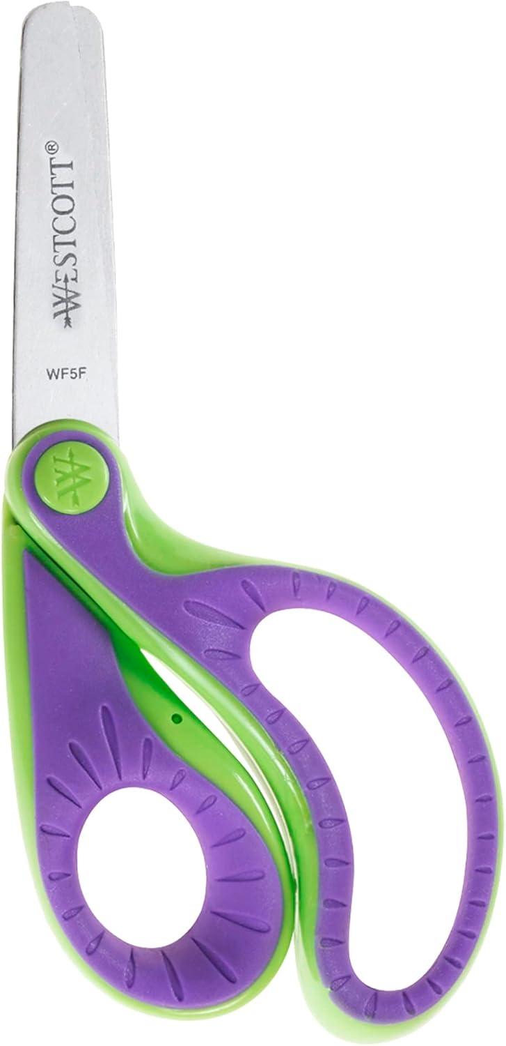 imageWestcott Kids 5 Ergo Jr Blunt Scissors Assorted Colors 16670