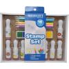 imageWestcott 16Piece Stamp Set Includes 10 Stamps Colored Pencils and MultiColor Ink Pad