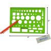 imageWestcott T816 AllPurpose Technical Drawing Template Plastic Shape Template Tool Green 45 by 6 inAll Purpose