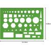imageWestcott T816 AllPurpose Technical Drawing Template Plastic Shape Template Tool Green 45 by 6 inAll Purpose