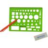 imageWestcott T816 AllPurpose Technical Drawing Template Plastic Shape Template Tool Green 45 by 6 inAll Purpose