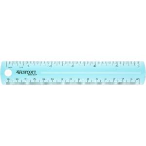 imageWestcott 6Inch Plastic Ruler Assorted Colors 2Pack