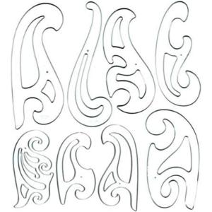 imageWestcott LetterCraft French Plastic Curve Set Set of 4FC4Set of 8