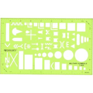 imageWestcott Military Symbols Drawing Template T825