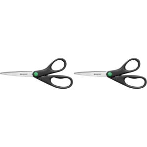 imageWescott Kleenearth Recycled Stainless Steel Scissors 8 Straight Black 414181 Count Pack of 2