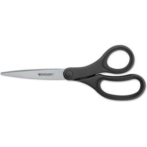 imageWestcott 8Inch Kleenearth Basic Straight Scissors 3 Pack Black 155858 inches
